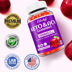EDUDYF Keto ACV Gummies - Gominolas de Vinagre de Manzana Orgánico con Probióticos - 120 Unidades