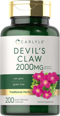 Carlyle Garra del Diablo Suplemento Herbal | 200 Cápsulas | No Transgénico y Sin Gluten