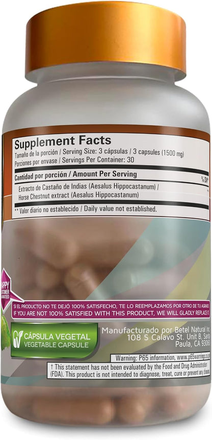 Betel Natural Premium Castaño de Indias 1500 mg para la Circulación – Image 2