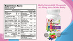 BariatricPal Multivitamin ONE - Multivitamínico Masticable con 45mg de Hierro, Sabor Mixed Berry, 30 Comprimidos