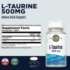 KAL L-Taurina 500mg, 60 Comprimidos