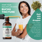 Tintura de Buchu Orgánica - Extracto de Agathosma Betulina en Glicerina Vegetal - 60 ml (2 oz)