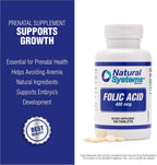 Ácido Fólico 400 mcg - 100 Comprimidos - Natural Systems