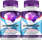 SynapticXR Brain Supplement Capsules – Synaptic XR Fórmula Máxima Potencia Todo Natural para Memoria y Enfoque (2 Paquete – 120 Cápsulas)