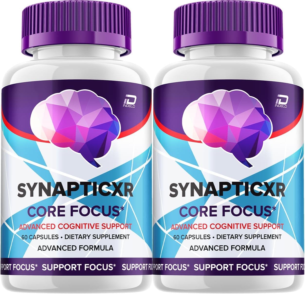 SynapticXR Brain Supplement Capsules – Synaptic XR Fórmula Máxima Potencia Todo Natural para Memoria y Enfoque (2 Paquete – 120 Cápsulas)