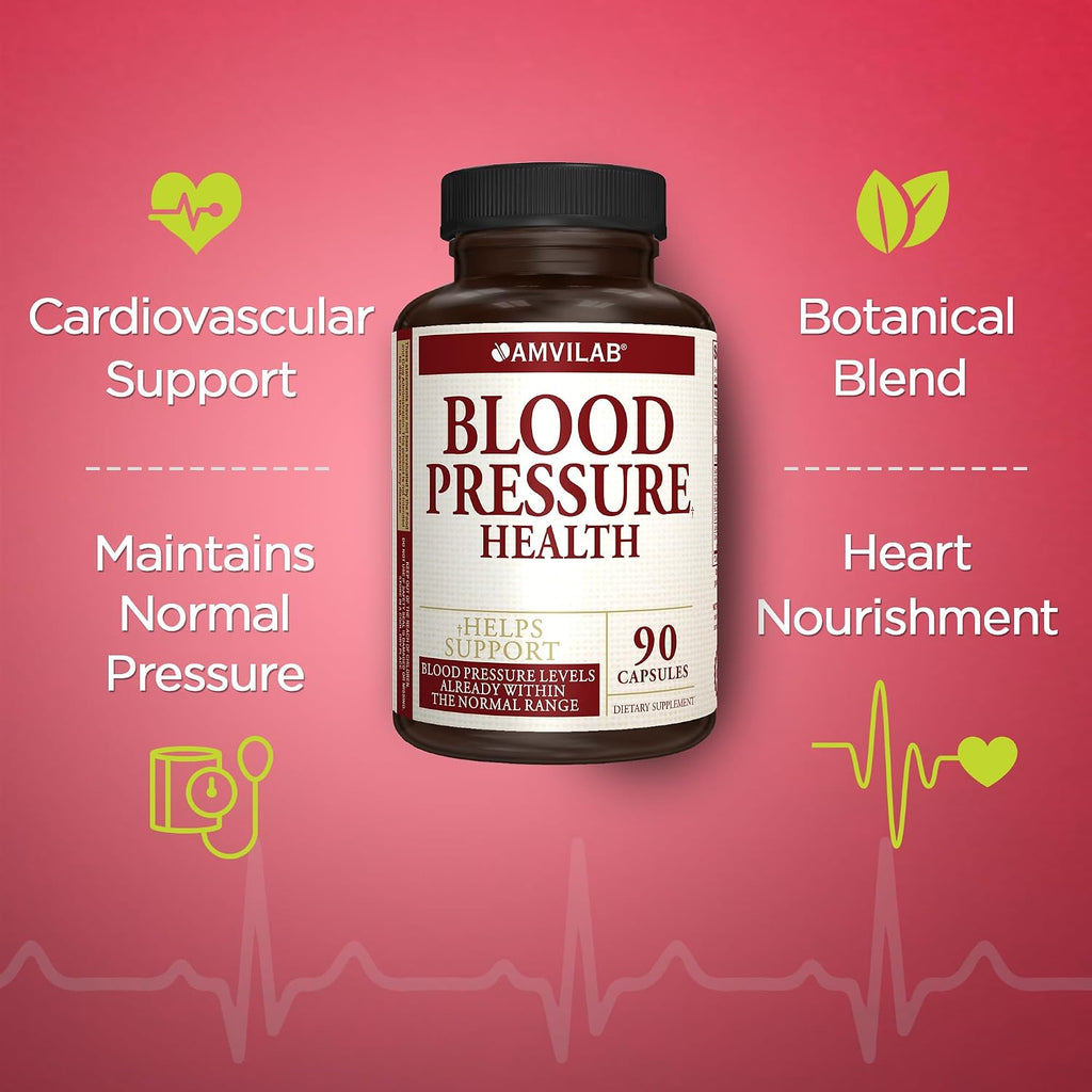 Blood Pressure Health de AMVILAB - Apoyo a la Presión Arterial - 90 Cápsulas