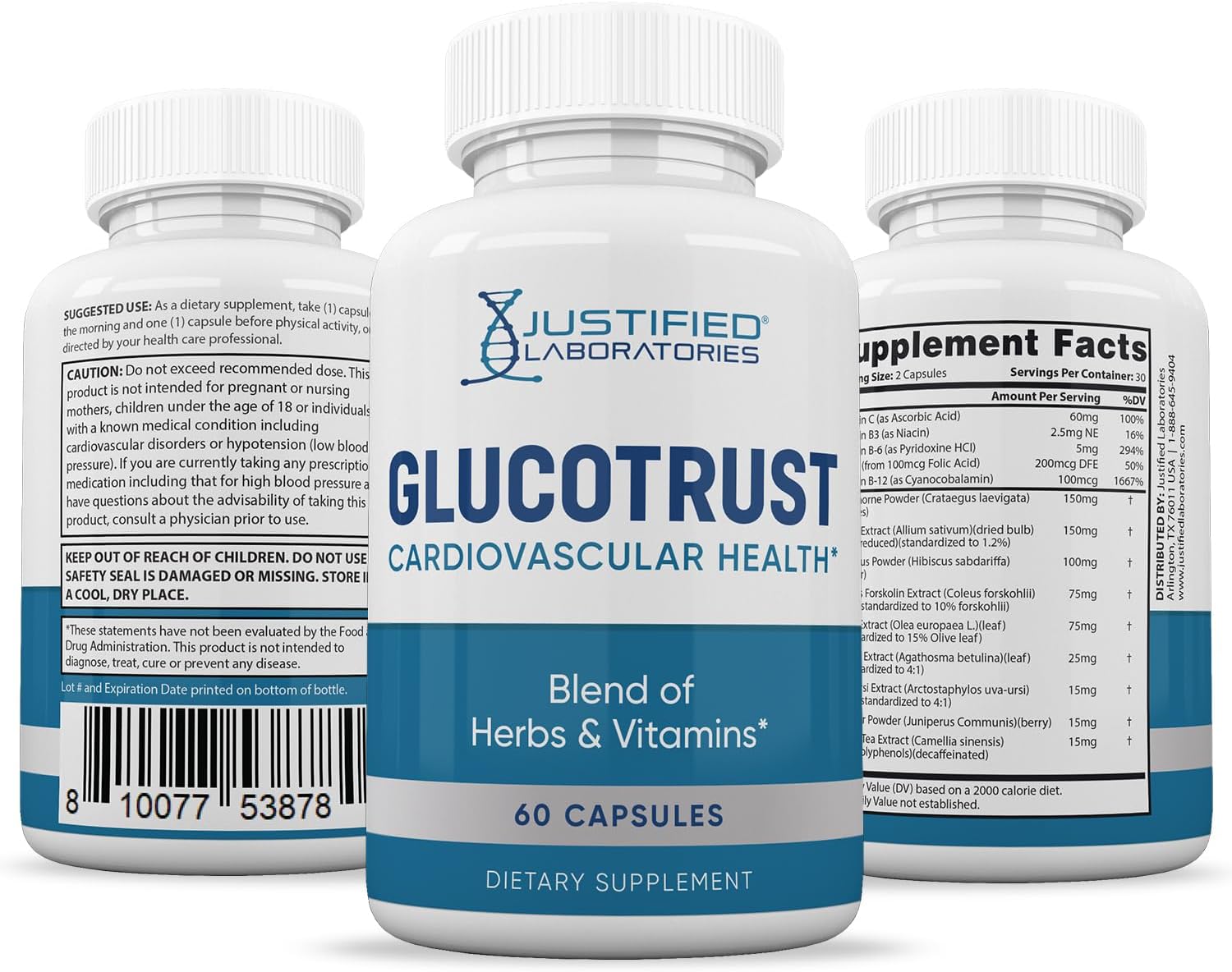 Glucotrust Advanced Formula 688MG Suplemento en Cápsulas (2 Paquete, 120 Cápsulas)