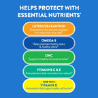Ocuvite 50+ Eye Vitamin & Mineral Supplement, Multivitamin for Vision & Ocular Health with Omega-3, Zinc, Vitamins C & E, Lutein & Zeaxanthin, Zinc Supplements for Women and Men, 50 Softgels - 4 Pack