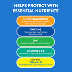 Ocuvite 50+ Complemento Alimenticio para la Visión con Omega-3, Zinc, Vitaminas C y E, Luteína y Zeaxantina - 50 Cápsulas Blandas
