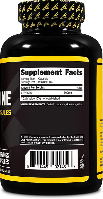 Primaforce L-Tyrosine Cápsulas 180 Cápsulas, 500 mg por Dosis – Image 4