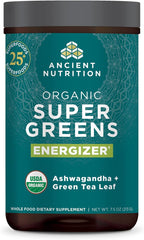 Ancient Nutrition SuperGreens en Polvo con Probióticos - Sabor Sandía Orgánica - 25 porciones (250g)