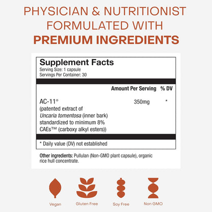 Healthycell AC-11 Extracto de Uña de Gato (Uncaria tomentosa) - Suplemento Antienvejecimiento Vegano – Image 5