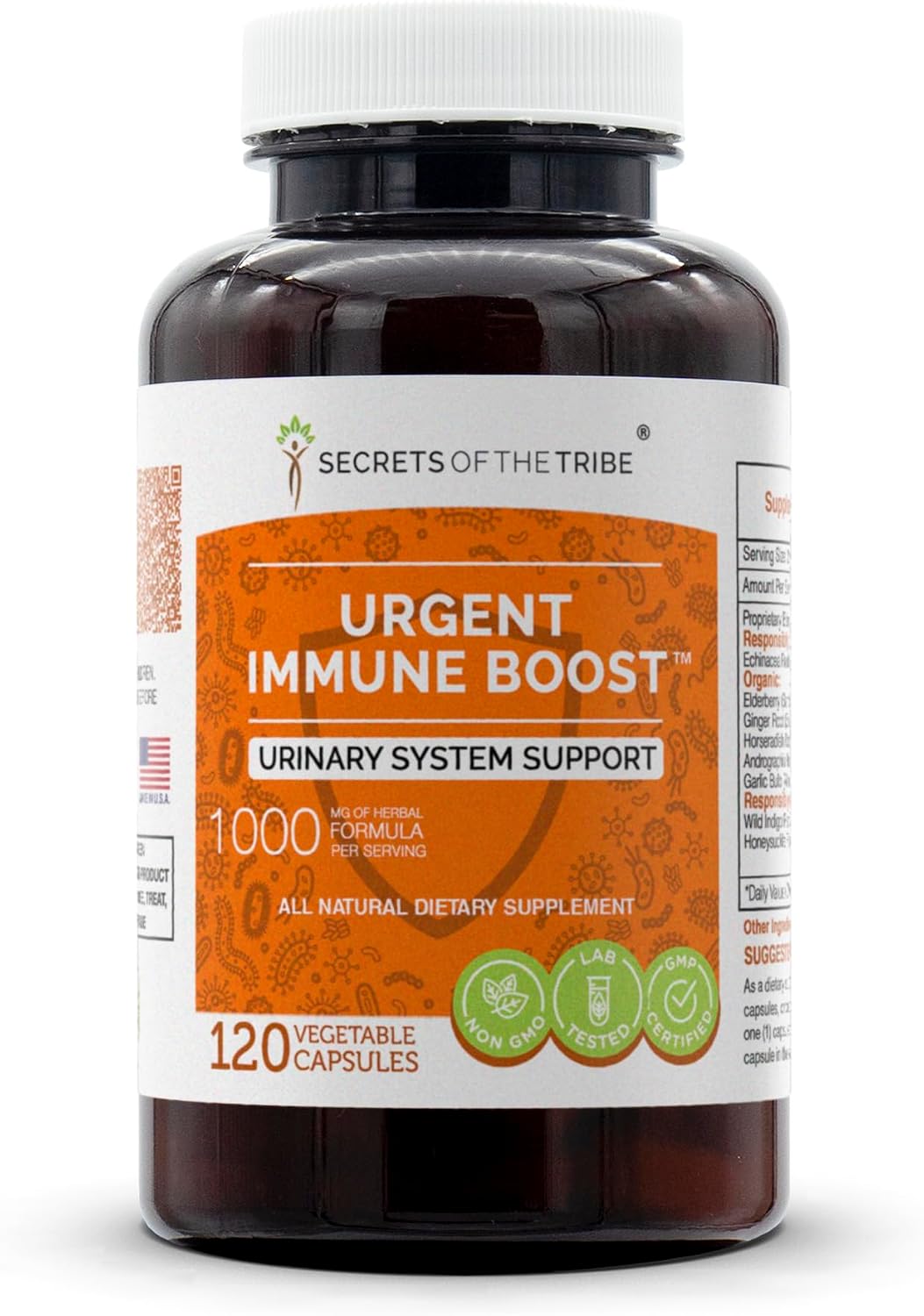 Secrets of the Tribe - Urgent Immune Boost, Fórmula Herbal para la Inmunidad (120 Cápsulas)