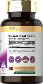 Carlyle Niacina 100mg | 300 Comprimidos Vegetarianos | Sin Gluten, No OGM | Alta Potencia