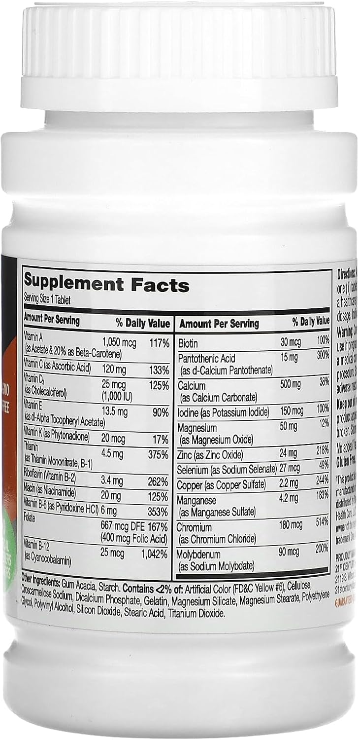 21st Century One Daily Mujeres 50+ Multivitamínico, 100 Comprimidos