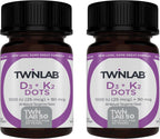 Twinlab Vitamina D3 1000 UI + K2 (25 mcg) - 60 Comprimidos (Pack de 2)