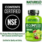 NATURELO Complejo B - 240 Cápsulas Veganas con Metilfolato y CoQ10