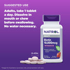 Natrol Biotin 10,000mcg, 60 Fast Dissolve Tablets
