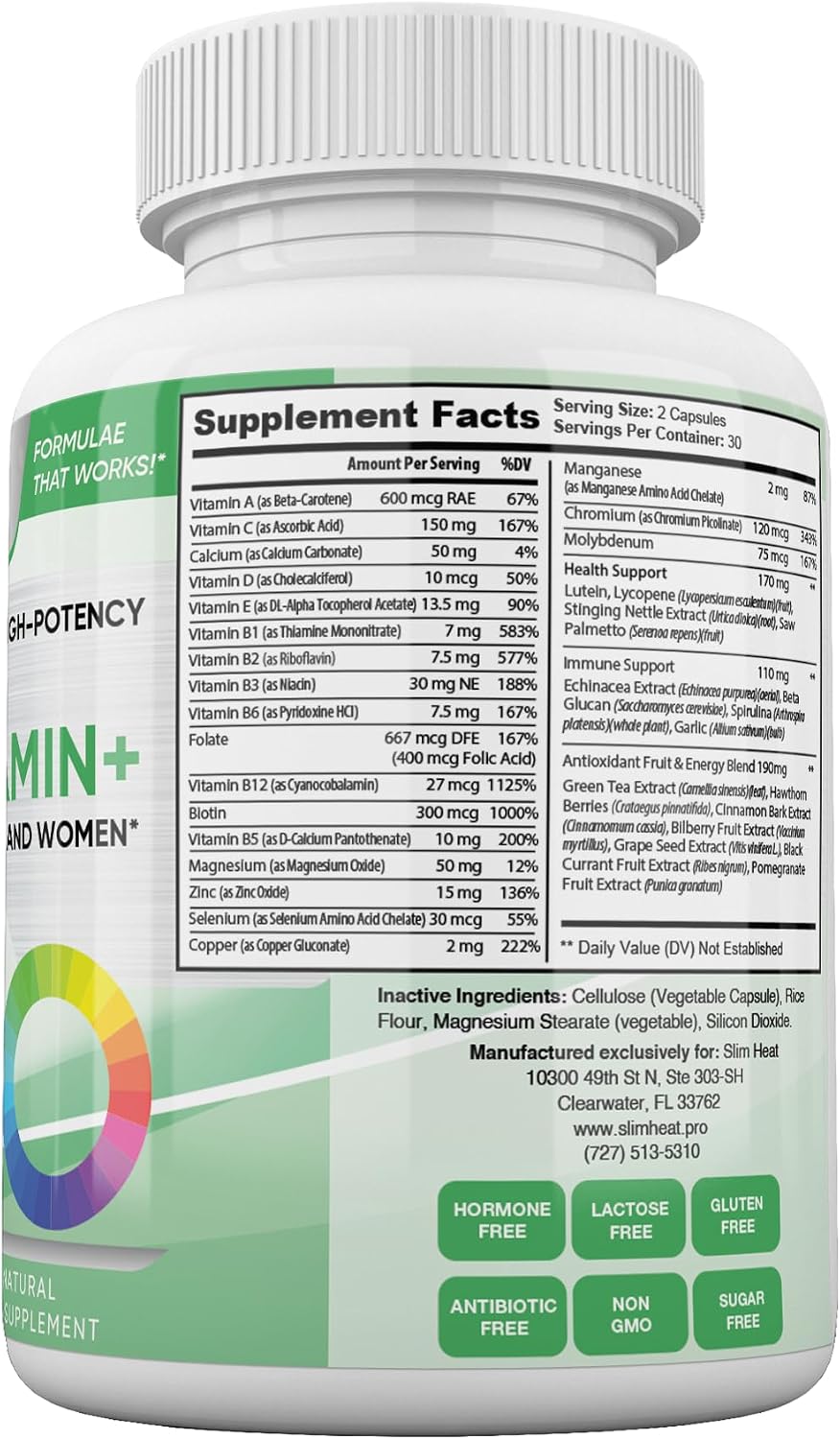Multivitamínico Keto para Mujeres y Hombres - 35 Ingredientes Puros con Vitamina C, D, A, E y Zinc