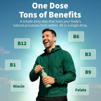 NUSAVA (Pack de 4) Gotas Líquidas de Vitamina B12 5000 mcg - Complejo B con B6 y B1 - Metilcobalamina - Sabor Frambuesa - Vegano, Sin Gluten (2 Fl Oz, 160 Dosis)