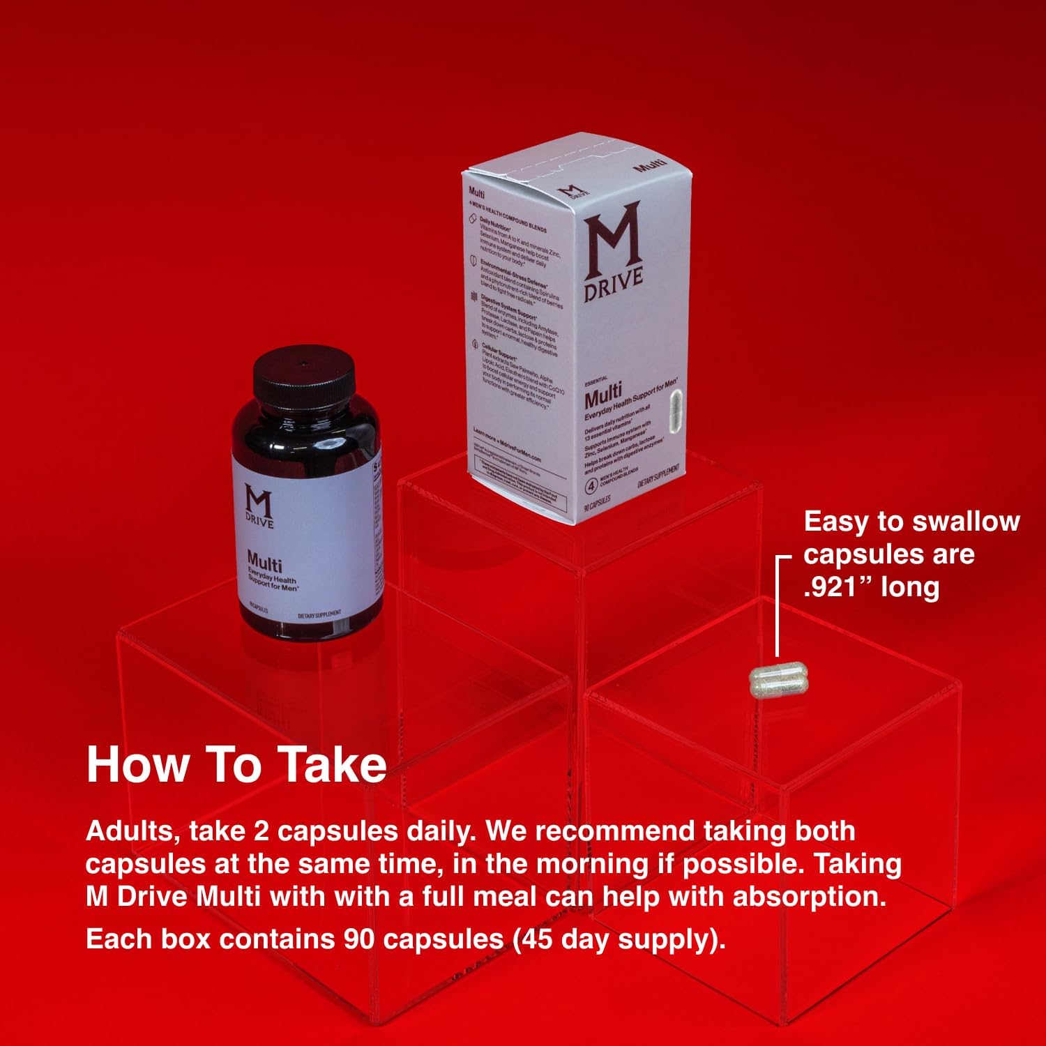 Mdrive Multivitamínico para Hombres, 90 Cápsulas