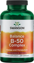Swanson Balance B-50 Complejo B de Alta Potencia (250 Cápsulas)