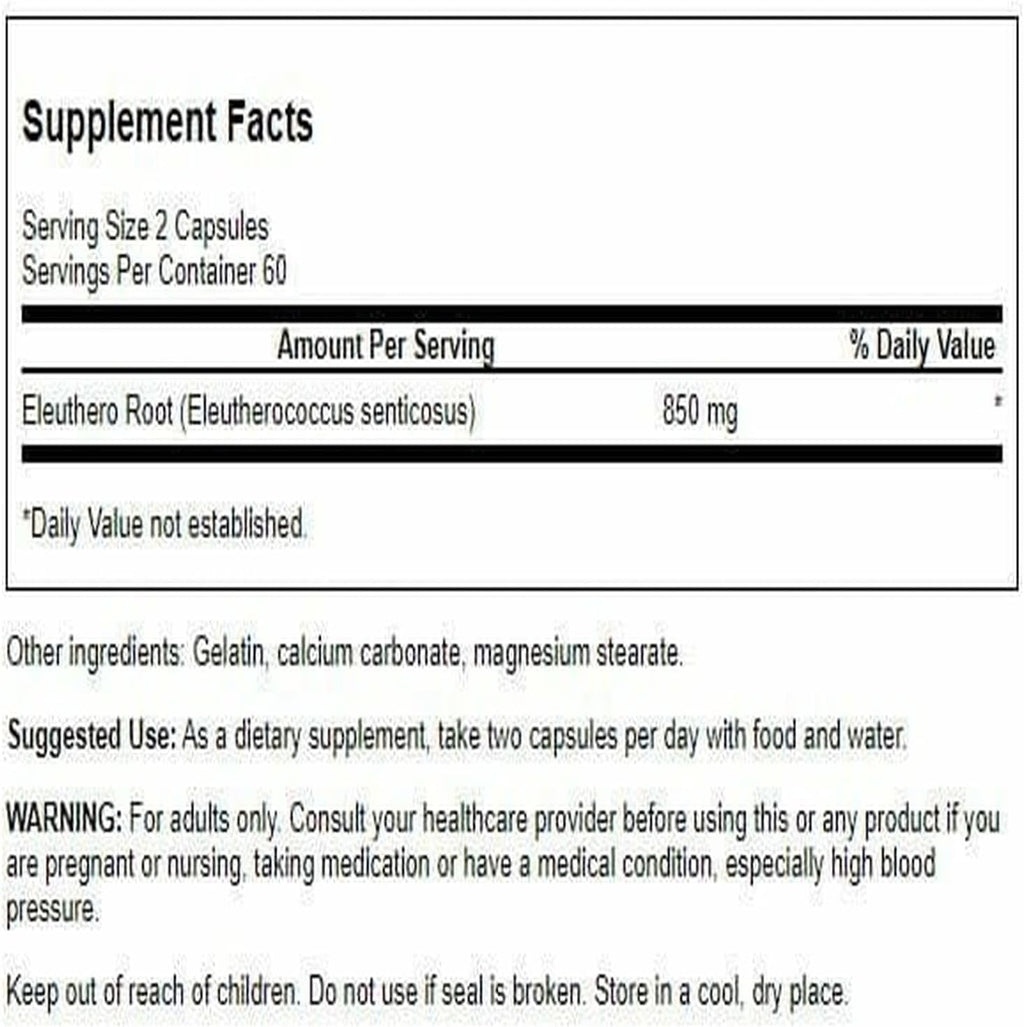 Swanson Raíz de Eleutero 425 mg - 120 Cápsulas