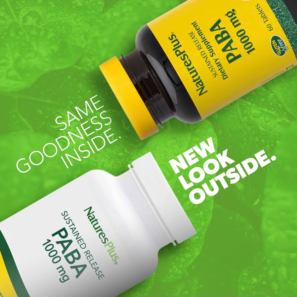 NaturesPlus PABA 1000 mg - 60 comprimidos de liberación sostenida