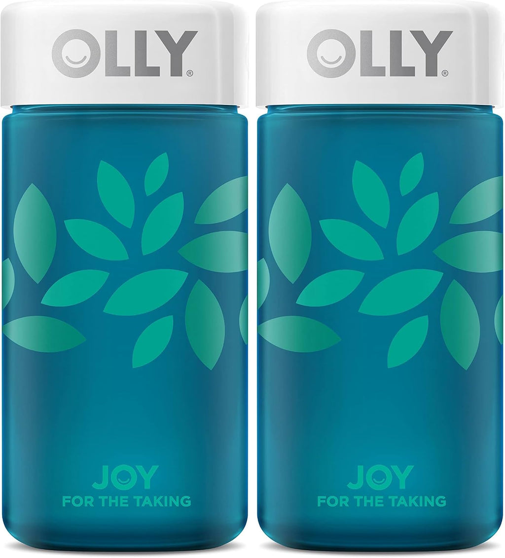 OLLY Joy Jar - Frasco de Cristal Recargable para Gominolas de Vitaminas, hasta 120 Gominolas, Edición Limitada 2022
