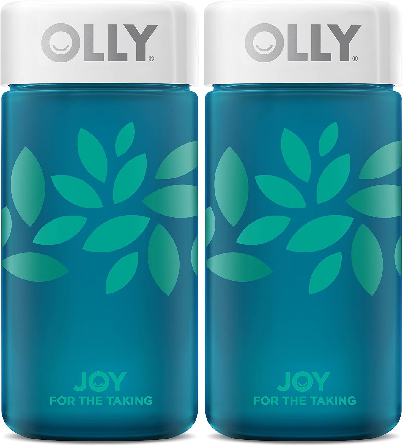 OLLY Joy Jar - Frasco de Cristal Recargable para Gominolas de Vitaminas, hasta 120 Gominolas, Edición Limitada 2022
