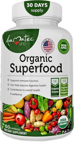AAMATEC LIFE Superalimentos Orgánicos Verduras y Frutas - 120 Comprimidos (Paquete de 2)