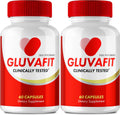 Gluvafit Advanced Blood Formula Cápsulas, Suplemento Oficial - Fórmula Premium para Circulación Saludable y Niveles Estables, Todo Natural (Envase de 2 Unidades)