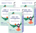 BBETTER Ashwagandha KSM-66 500mg Cápsulas Orgánicas - 60 Cápsulas Vegetales