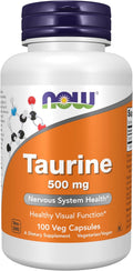 NOW Foods Taurina 500 mg – 100 Cápsulas Veganas