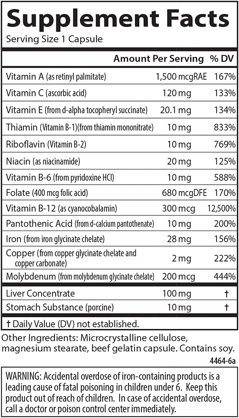 Carlson Blood Nutrients - 28 mg Iron, 90 Capsules