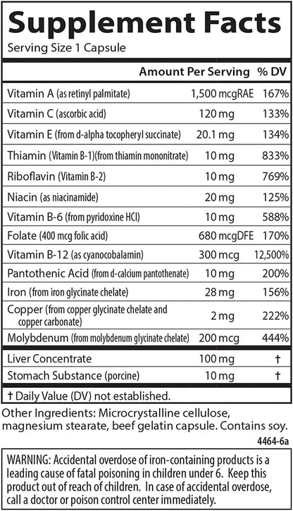 Carlson Blood Nutrients - 28 mg de Hierro, 90 Cápsulas – Image 4