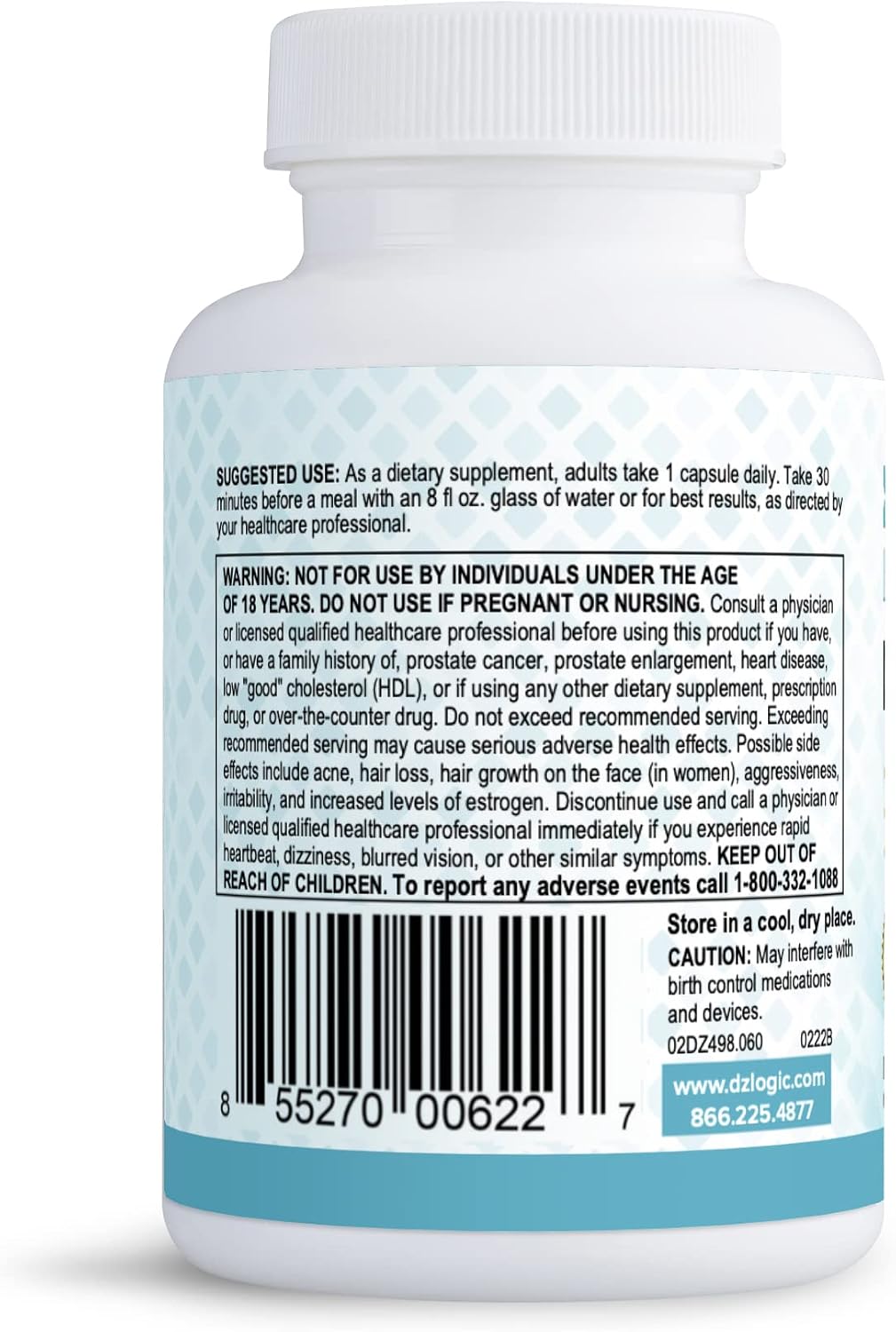 Fórmula Avanzada de DHEA del Dr. Dzugan :: Sin Gluten, Certificado GMP :: 25mg 60 Cápsulas :: Energía, Estado de Ánimo, Función Cognitiva