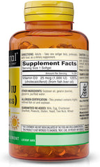 Mason Natural Vitamin D3 1000 IU (25 mcg) from Fish Liver Oil, 120 Softgels