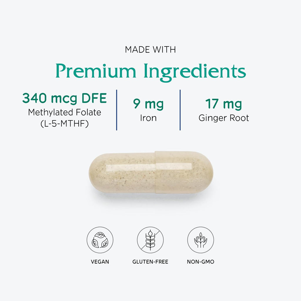 Vitanica Maternal Symmetry, Vitaminas Pre y Postnatales, Veganas, 180 Cápsulas
