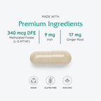 Vitanica Maternal Symmetry, Vitaminas Pre y Postnatales, Veganas, 180 Cápsulas