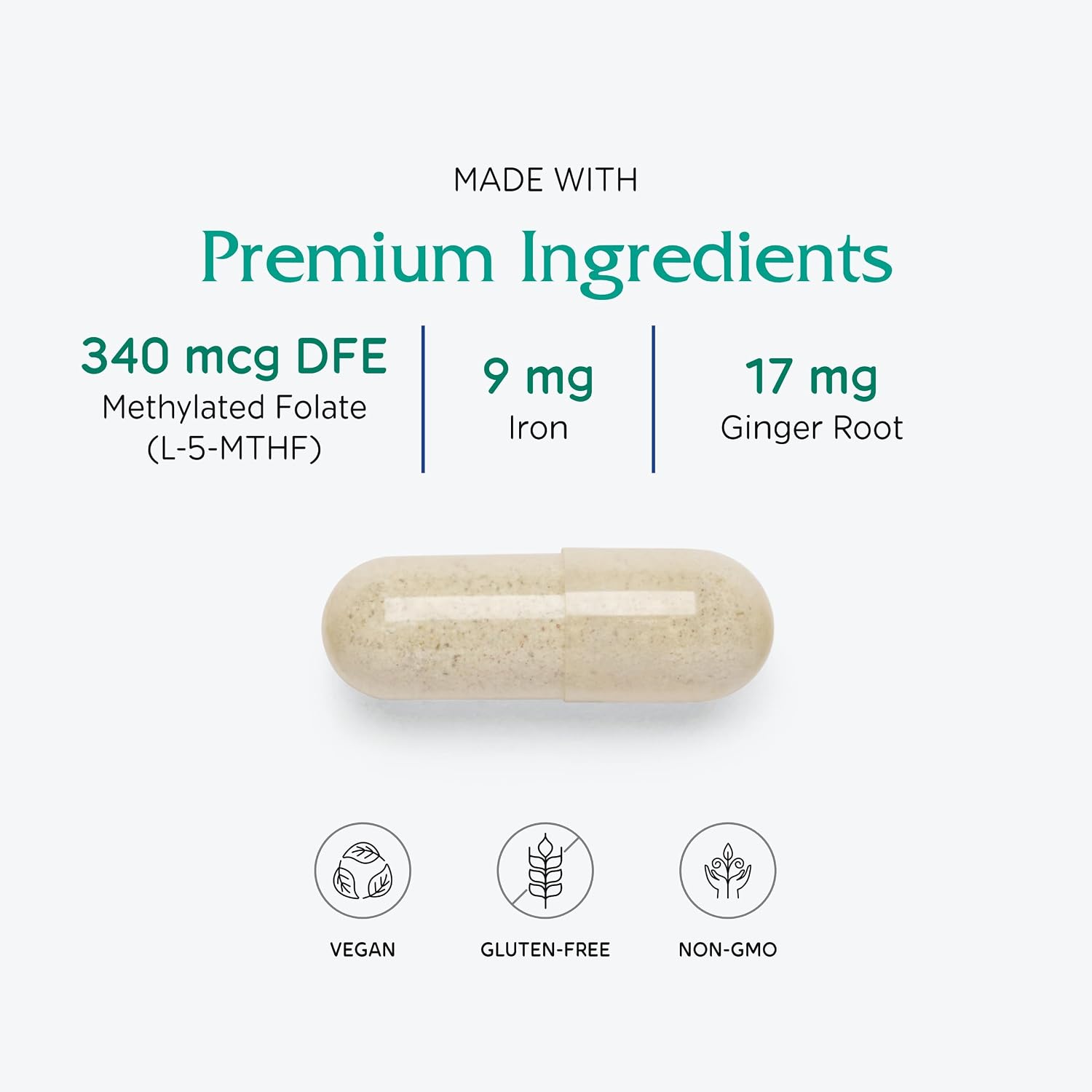 Vitanica Maternal Symmetry, Vitaminas Pre y Postnatales, Veganas, 180 Cápsulas