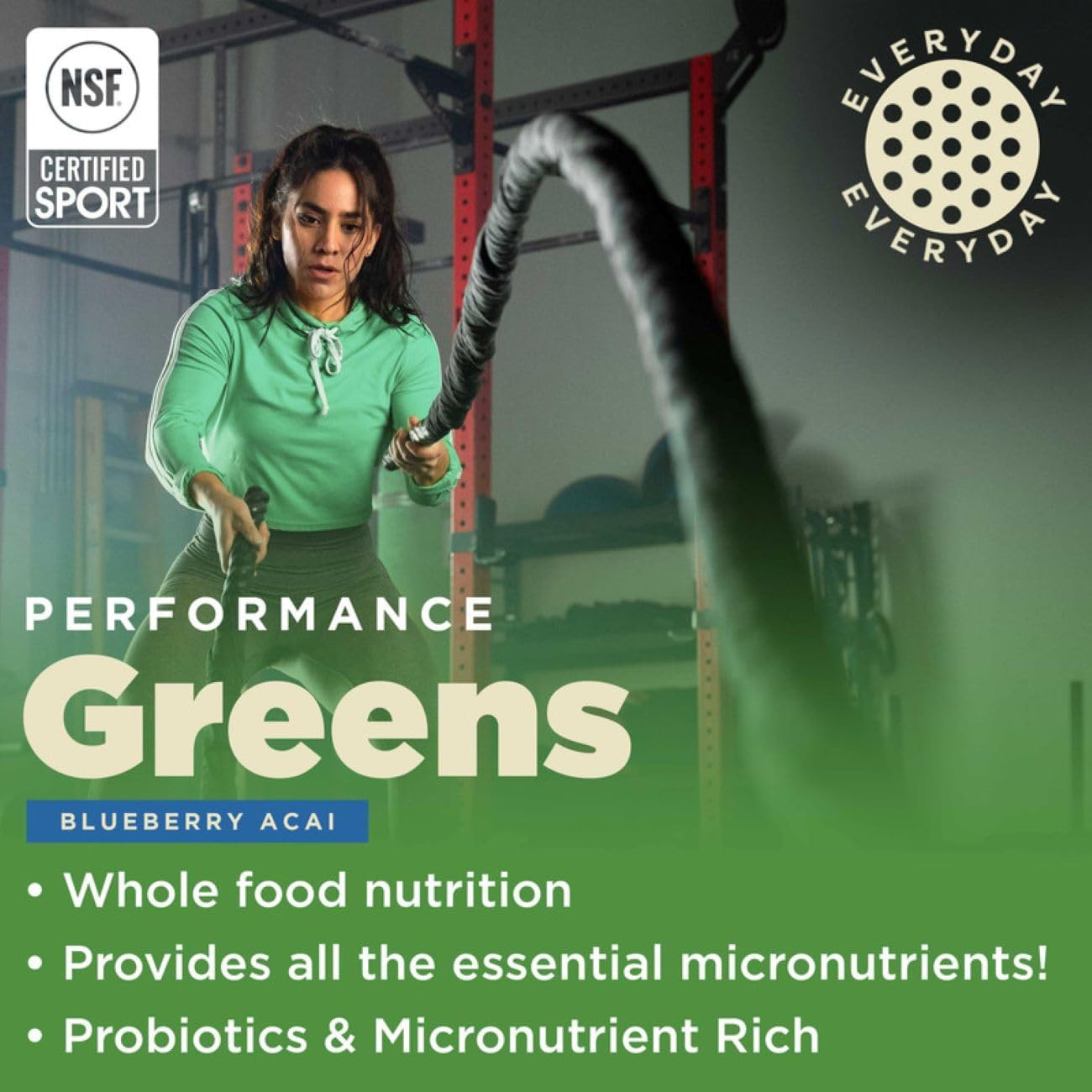 Gnarly Nutrition Superfood Greens - Blueberry Acai - Polvo de Superalimentos Orgánico