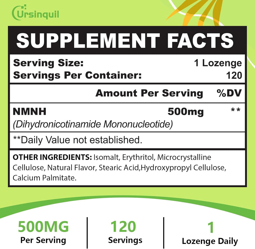 Sublingual NMNH 500mg - 120 Comprimidos - Suplemento de Dihidronicotinamida Mononucleótido