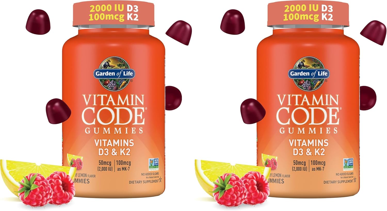Garden of Life Vitamin Code D3 & K2 Gominolas, 45 gominolas