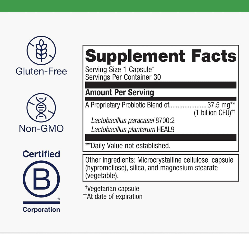 Metagenics UltraFlora Immune Booster Probiotic - Daily Immune Support - 30 Vegetarian Capsules