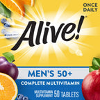Nature’s Way Alive! Multivitamínico Completo para Hombres 50+ - Alta Potencia Vitaminas B, 50 Comprimidos