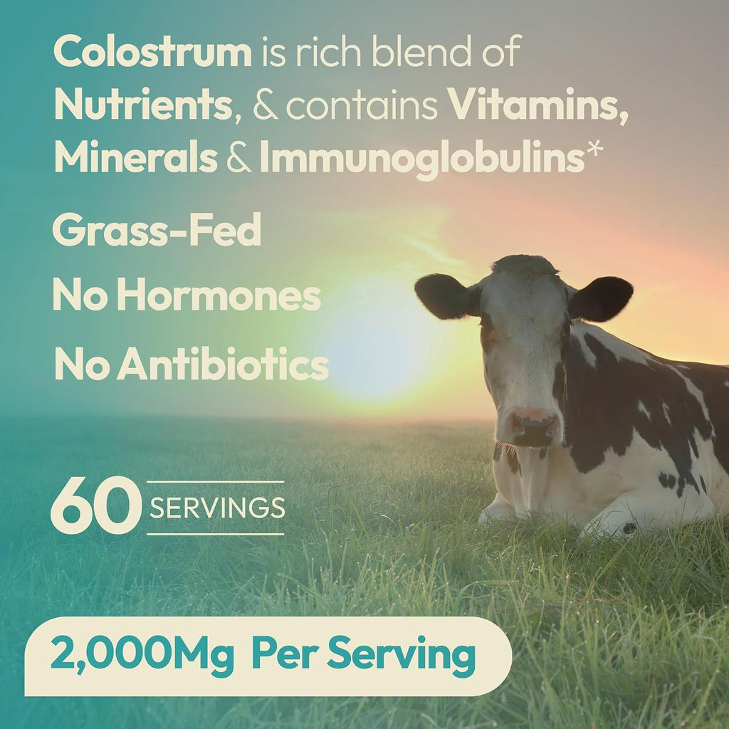 OXNUTRITION Colostrum en Polvo Puro de Pasto, 60 Porciones
