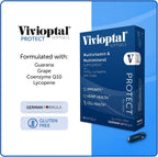 Vivioptal para Hombres, 30 Cápsulas, CoQ10, Licopeno y Resveratrol, Multivitamínico y Multimineral, Sin Gluten, Fórmula Alemana