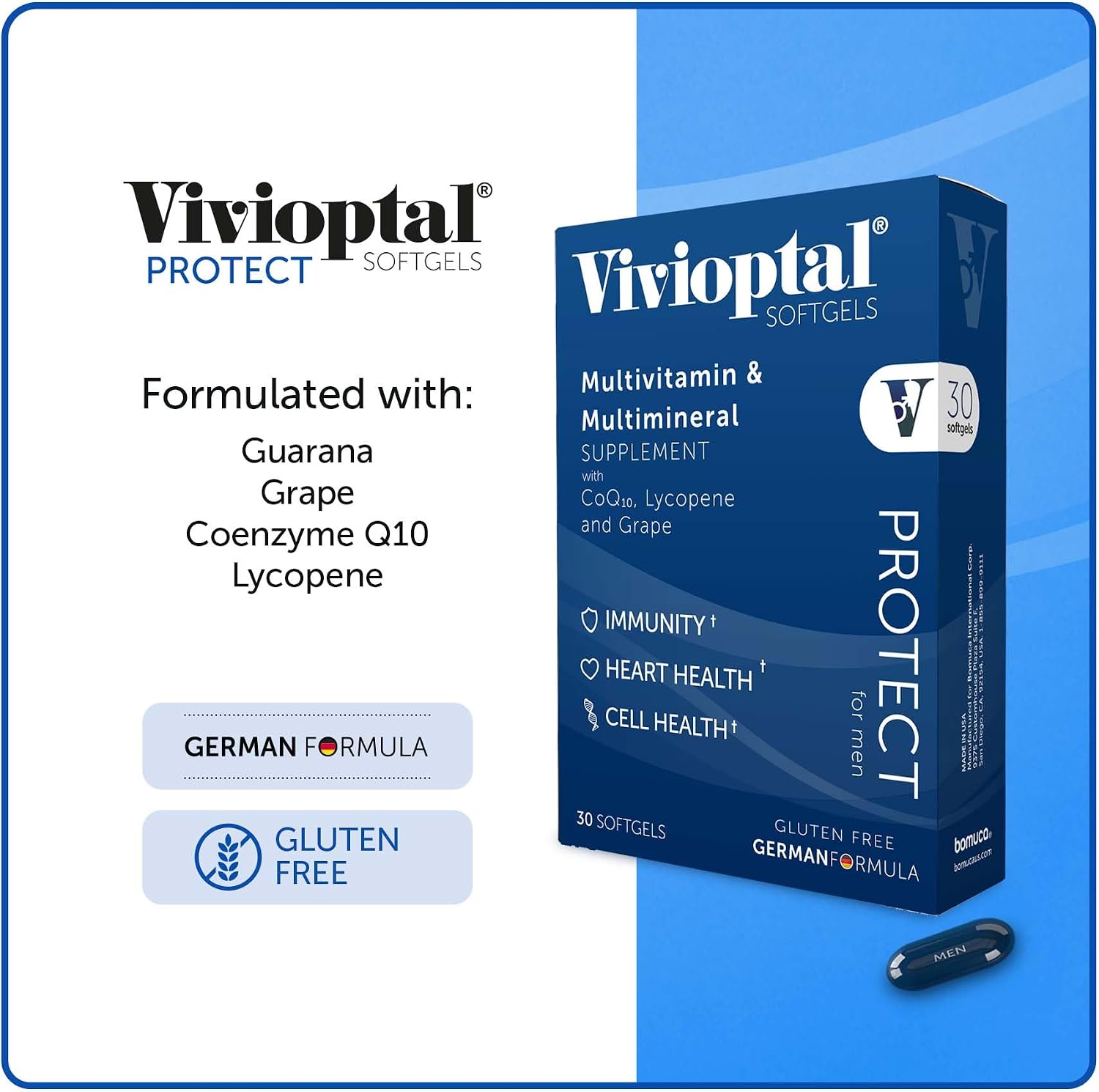Vivioptal Multivitamínico para Hombre y Mujer, 60 Cápsulas (30+30)