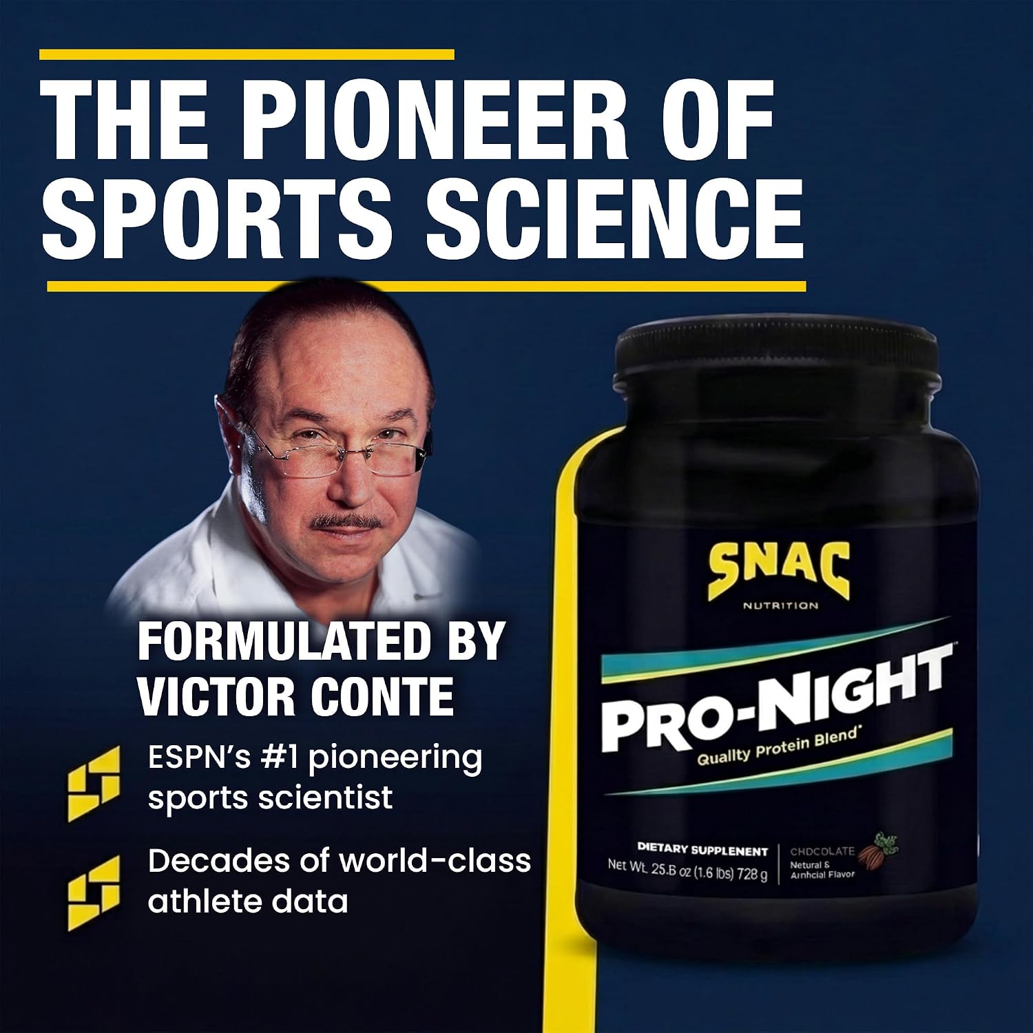 SNAC Pro-Night Proteína en Polvo - Sabor Chocolate, 726 g